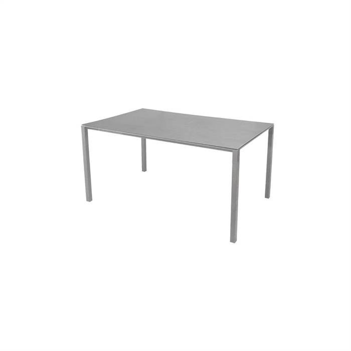Cane-Line Pure havebord - 150 x 90 cm - Stel i lysegrå, bordplade i betongrå