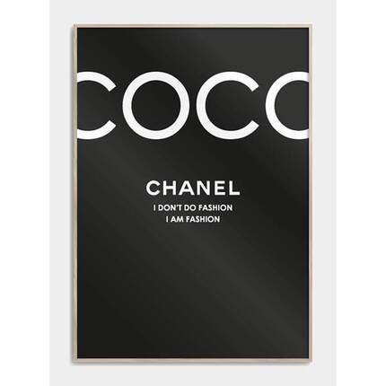 Citatplakat Coco Chanel plakat - Flere størrelser