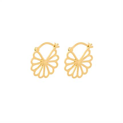 Pernille Corydon Small Bellis earrings - Forgyldt