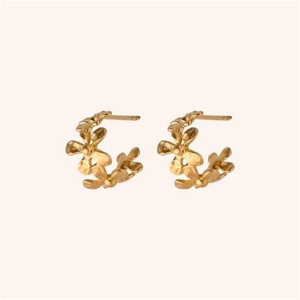 Pernille Corydon Wild Poppy hoops - Forgyldt genbrugssølv