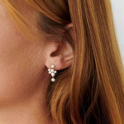 Pernille Corydon Treasure earrings length 20 mm - Forgyldt genbrugssølv