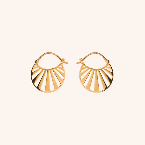 Pernille Corydon small Misty light earrings - Forgyldt