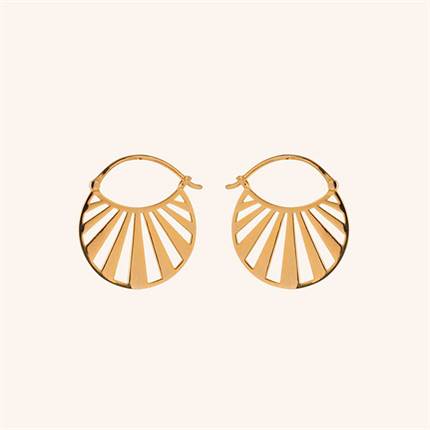 Pernille Corydon Misty light earrings - Forgyldt