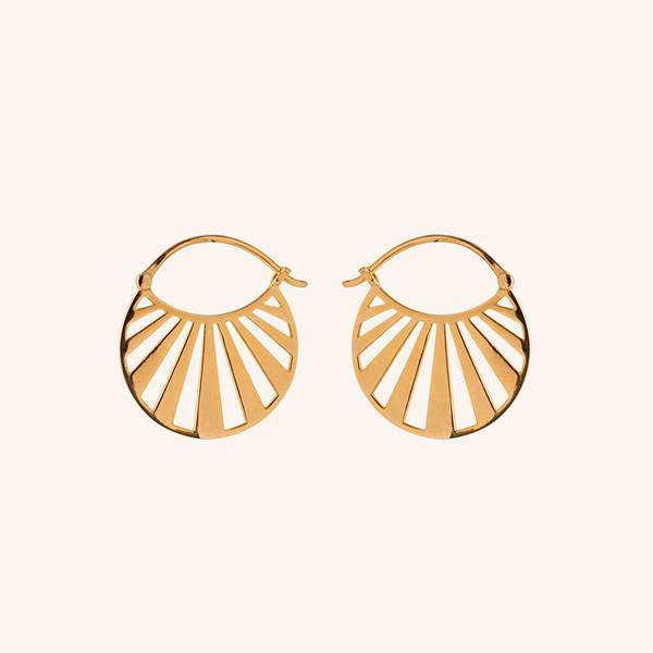 Pernille Corydon Misty light earrings - Forgyldt