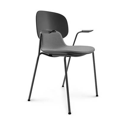 Eva Solo Combo spisebordsstol m. armlæn - sort - mørkegråt stof