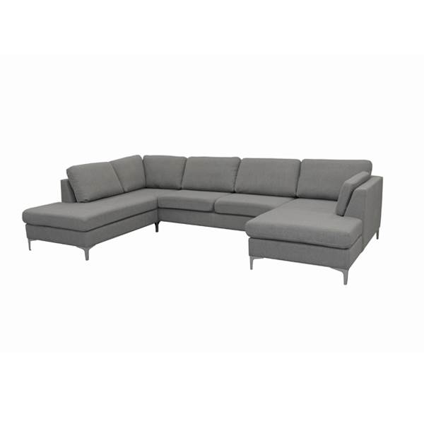 Køb Felix U-sofa – grå – højrevendt