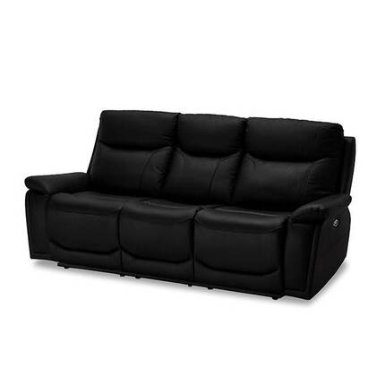 Bremen sofasæt i sort læder - 2 + 3 pers. 
