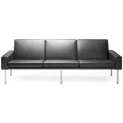 Wegner GE34 3 pers. sofa - Sort læder 