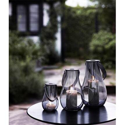 Holmegaard Design with light lanterne, smoke - 29 cm 