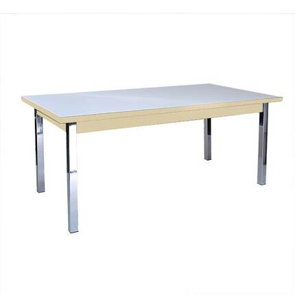 Nordic spisebord Hvid laminat og eg kant 90x180 cm. 