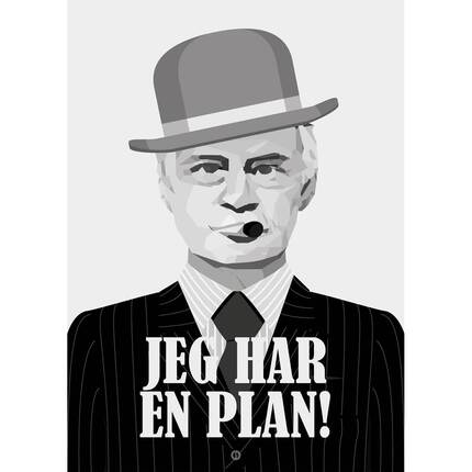 Citatplakat "Jeg har en plan" plakat - 30x42 cm 