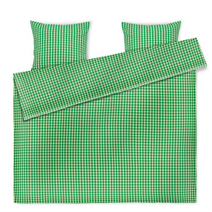 Billede af Juna Bæk & Bølge sengetøj - Grøn/Sand - 200 x 220 cm