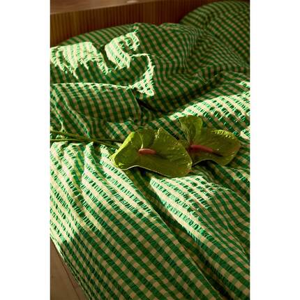 Juna Bæk & Bølge sengetøj  - Grøn/Sand