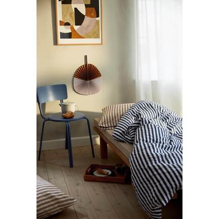 Juna Bæk & Bølge sengetøj - Mørk blå/Hvid 