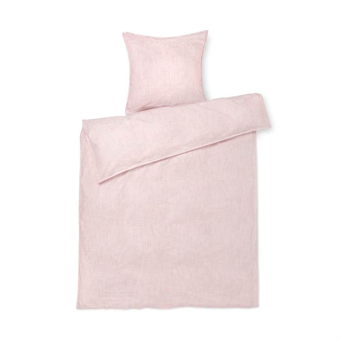 Køb Juna Monochrome sengetøj – Rosa / Hvid – 140 x 200 cm