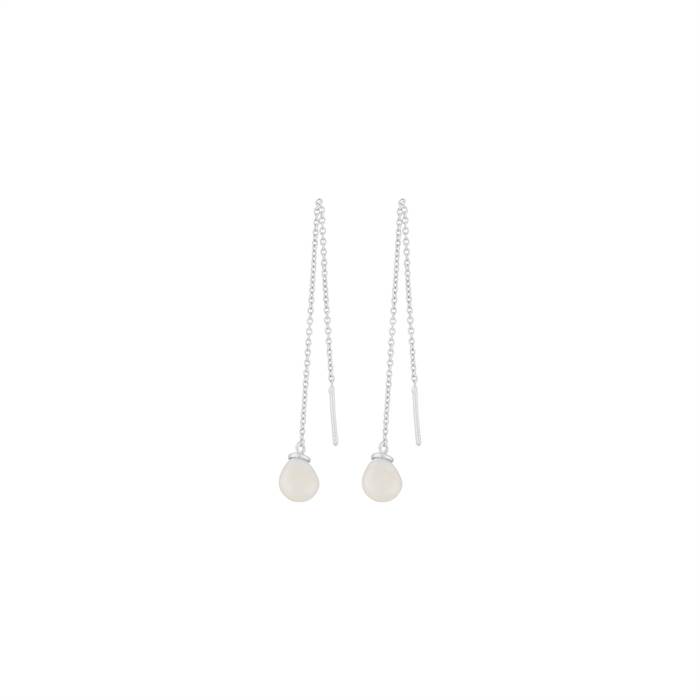#3 - Pernille Corydon Lagoon øreringe 10 cm - Sølv/Baroque perle