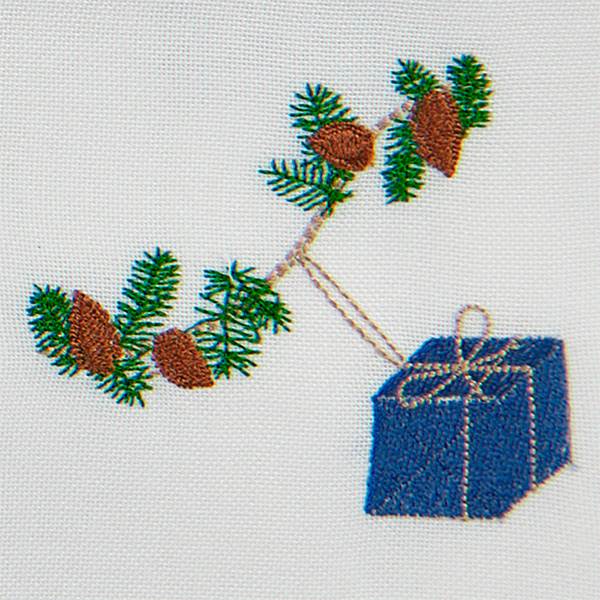Billede af Langkilde & Søn - Juleserviet med blå julegave