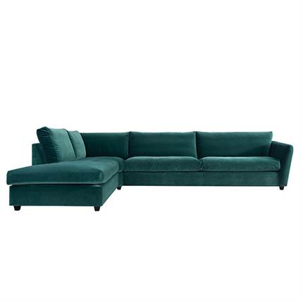 Latifa 3 pers. sofa med chaiselong - grøn