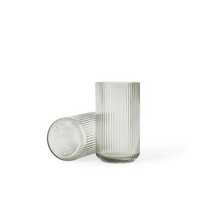 Lyngby vase - 20,5 cm. - Smoke glas