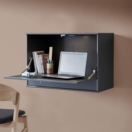  Mistral skab med klap - 89x61x42 cm - antracit