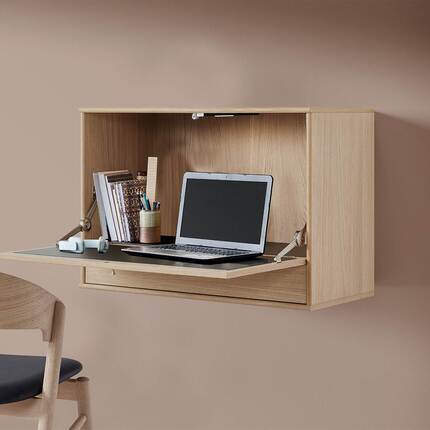  Mistral skab med klap - 89x61x42 cm - hvidpig. eg