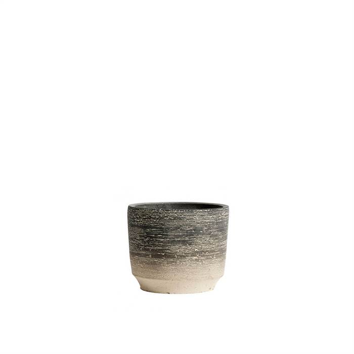 Se Muubs Kanji krukke 12,5 cm. - Black Grey hos Erling Christensen Møbler