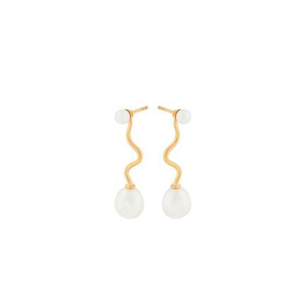 Pernille Corydon lagoon earrings baroque, gold