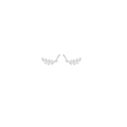 Pernille Corydon Leaf earsticks - sølv