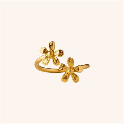 Pernille Corydon Wild Poppy fingerring - Forgyldt genbrugssølv