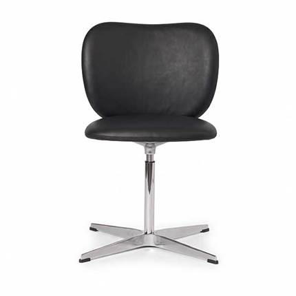 Ferm Living Rico Chair - Swivel - sort læder
