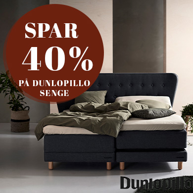 Spar 40% på Dunlopillo senge