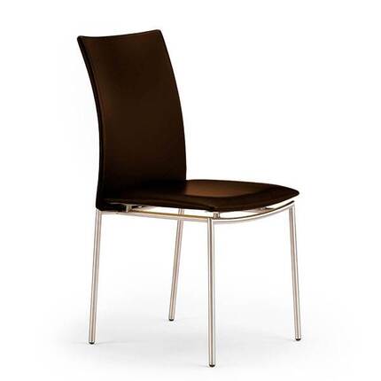 Skovby SM58 spisebordsstol - Stålstel - brun læder