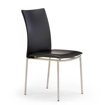 Skovby SM58 spisebordsstol - Stålstel - sort læder