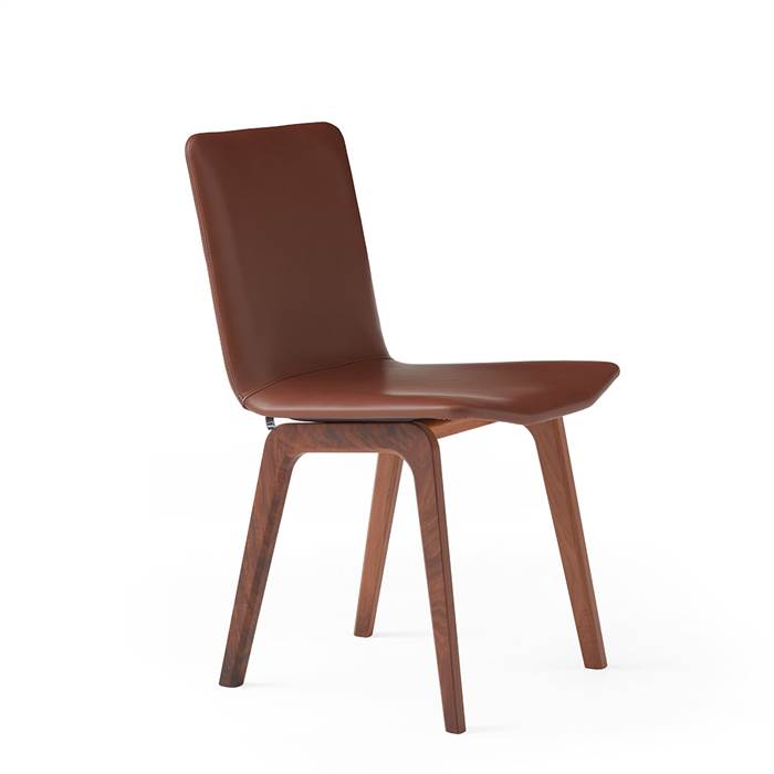 Skovby SM811 Flex spisebordsstol - Hvidolieret eg m. læder
