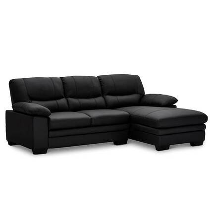 Moby chaiselong sofa sort læder