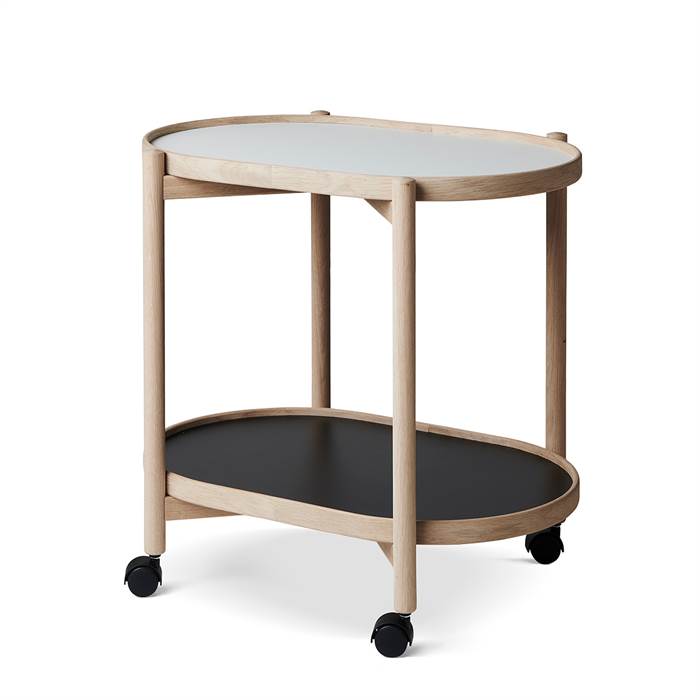 Thomsen Furniture James oval bakkebord - eg / melamin - 40 x 60 cm