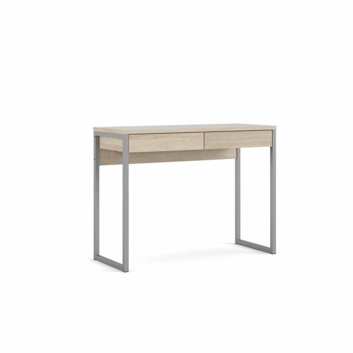 Se Tvilum Function Plus skrivebord - 101 cm - eg / metal hos Erling Christensen Møbler