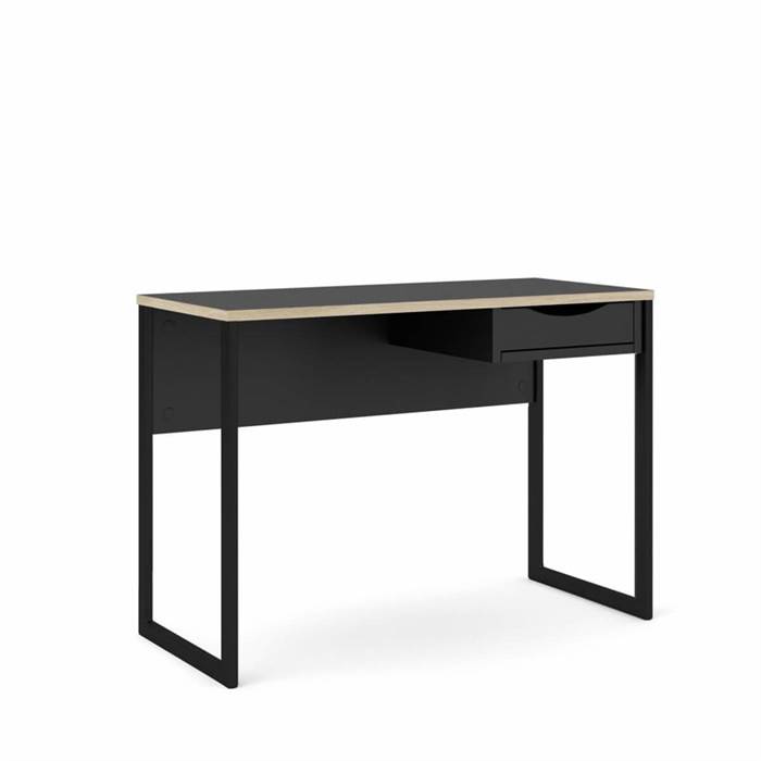 Se Tvilum Function Plus skrivebord - 110 cm - Mat sort hos Erling Christensen Møbler
