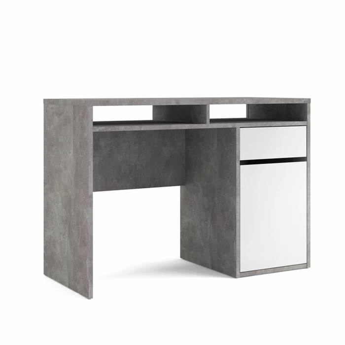Se Tvilum Function Plus skrivebord - 1 låge - Oxid beton hos Erling Christensen Møbler