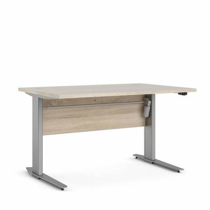 Tvilum Prima Komb. skrivebord - hæve/sænke - 120 cm - eg metal