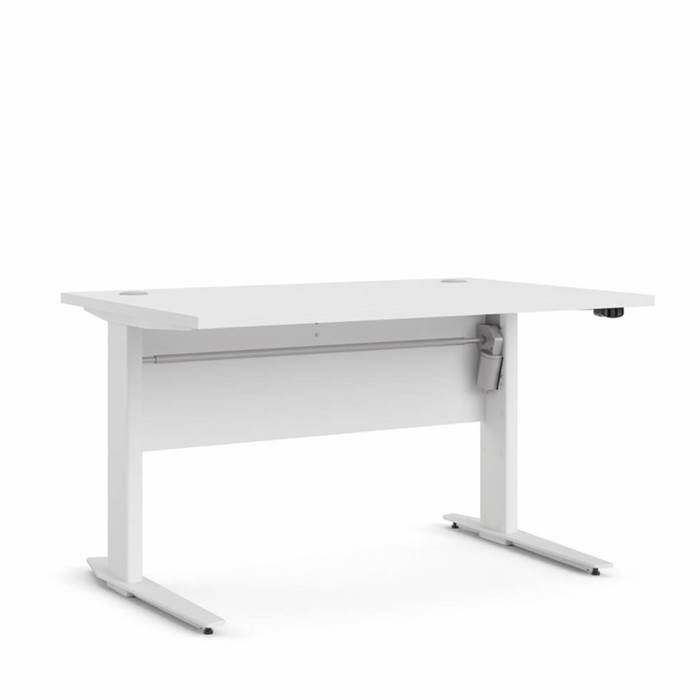 Se Tvilum Prima Komb. skrivebord - hæve/sænke - 120 cm - Hvid hos Erling Christensen Møbler