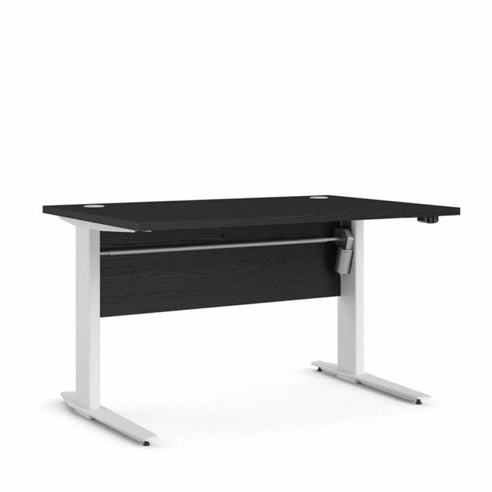 Se Tvilum Prima Komb. skrivebord - hæve/sænke - 120 cm - Sort struktur & Hvid hos Erling Christensen Møbler