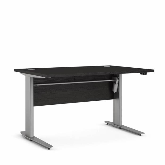 Se Tvilum Prima Komb. skrivebord - hæve/sænke - 120 cm - Sort & Metal hos Erling Christensen Møbler